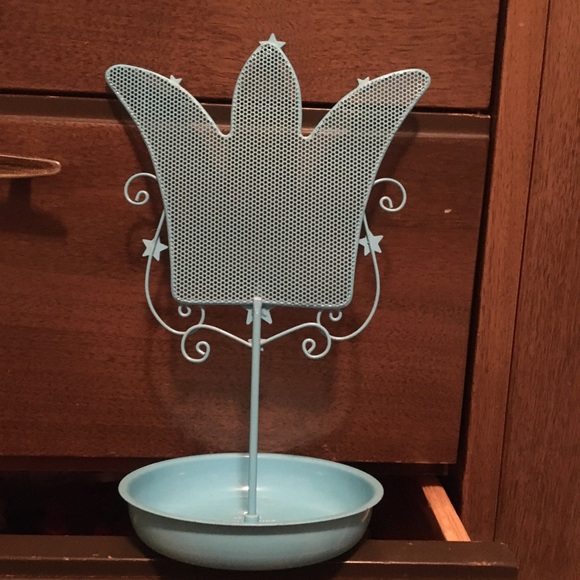 Earring stand: blue metal - Picture 3 of 4